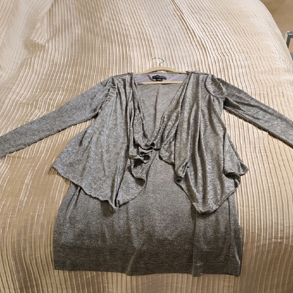 EUC Jessica Howard Gray Midi Dress with Assembled Jacket - Picture 8 of 16